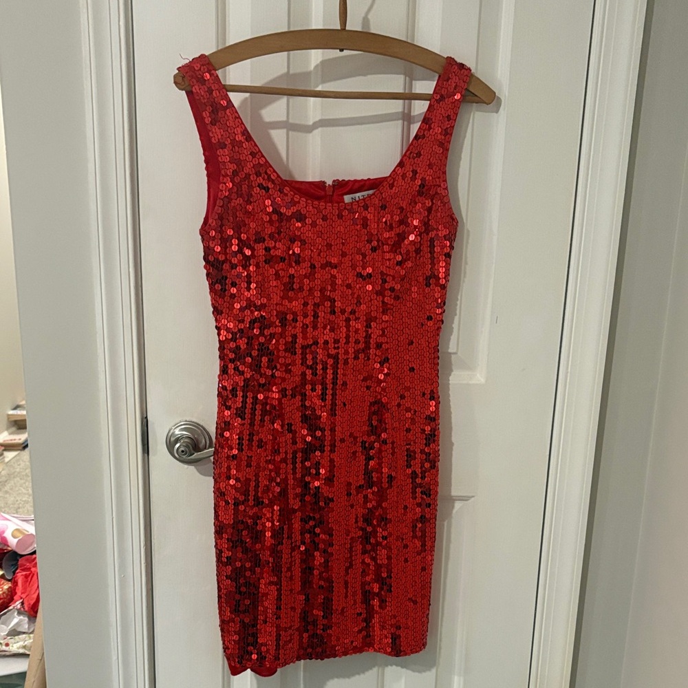 Niteline Red Sequin Mini Dress